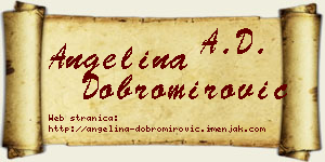 Angelina Dobromirović vizit kartica